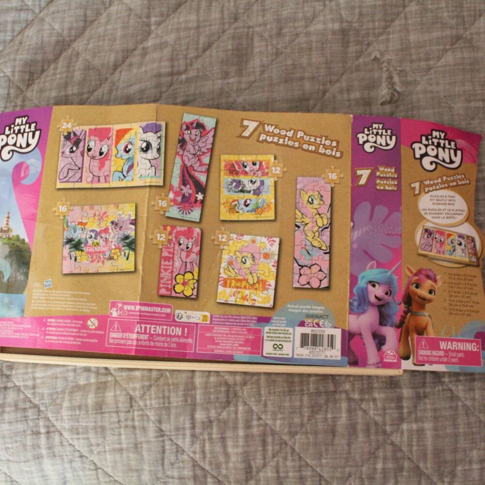 My Little Pony  7-pack Wood Puzzles In Wood BoxTray